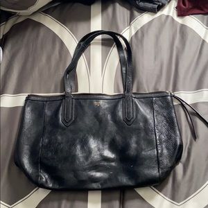 Fossil black leather shoulder bag